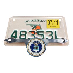 License Plate Mount  with airforce seal